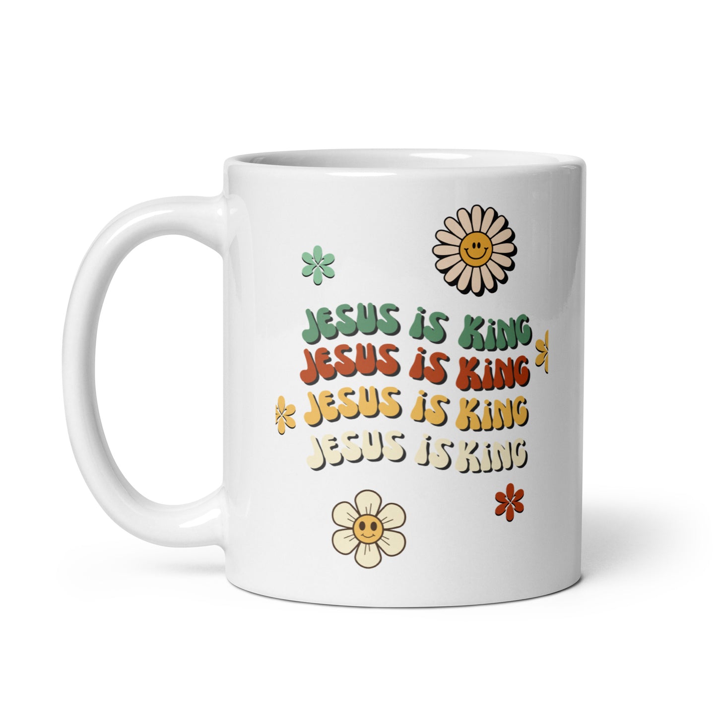 Jesus is King Retro - Coffee Mug
