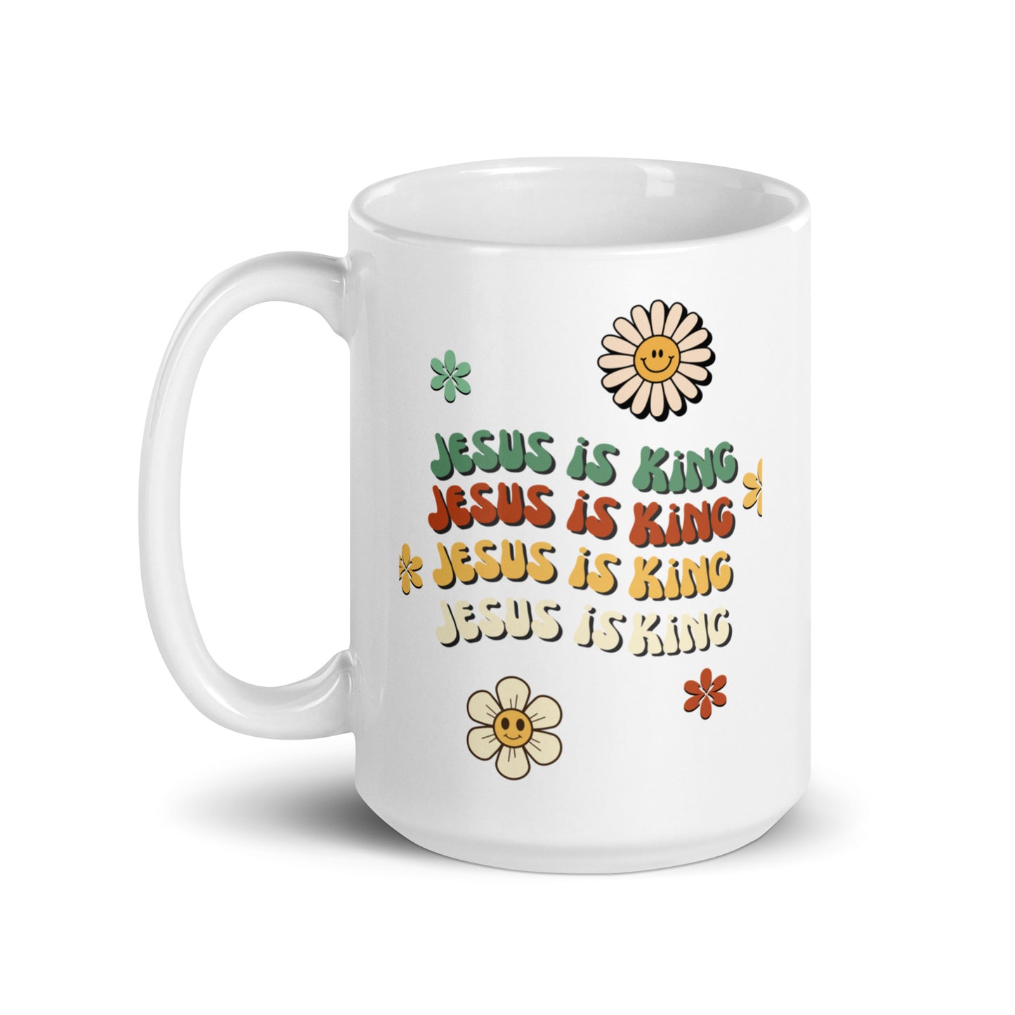 Jesus is King Retro - Coffee Mug